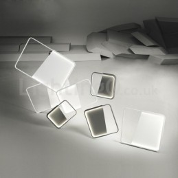 Lámparas de techo empotradas cuadradas de aluminio ultrafinas y minimalistas modernas de 5 cm