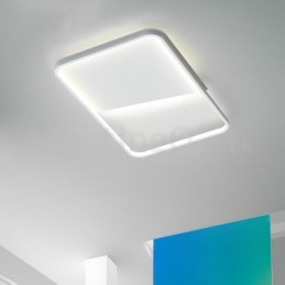Lámparas de techo empotradas rectangulares de aluminio ultrafinas, minimalistas y modernas, de 5 cm