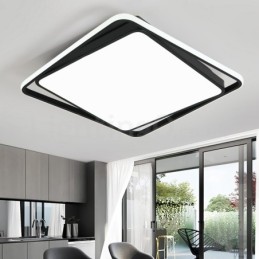 Lámpara de techo empotrada cuadrada, moderna y exquisita, en blanco y negro