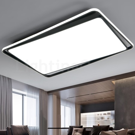 Lámpara de techo empotrada rectangular moderna de moda en blanco y negro Lámpara de techo empotrada rectangular moderna de moda en blanco y negro