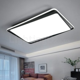 Lámpara de techo empotrada rectangular moderna de moda en blanco y negro