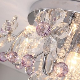 Lámparas de techo empotradas de cristal redondas de lujo