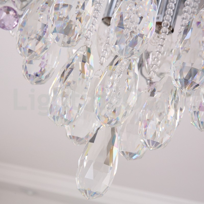 Lámparas de techo empotradas de cristal redondas de lujo