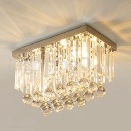 Lámparas de techo empotradas de cristal cuadradas contemporáneas