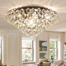 Lámparas de techo contemporáneas empotradas de cristal redondas de 30 cm y 55 cm