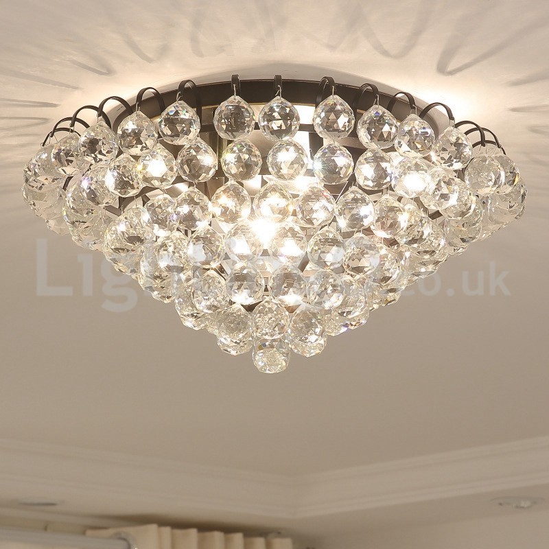 Lámparas de techo contemporáneas empotradas de cristal redondas de 30 cm y 55 cm