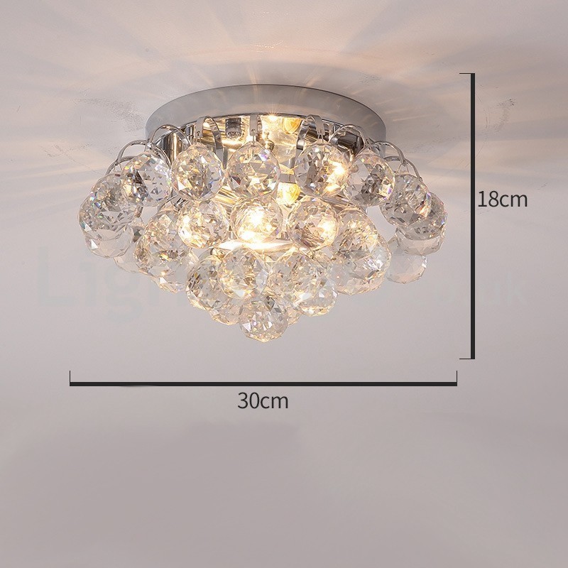 Lámparas de techo contemporáneas empotradas de cristal redondas de 30 cm y 55 cm