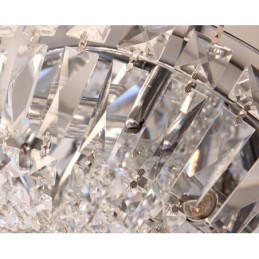 Lámparas de techo de cristal contemporáneas, exquisitas y redondas, con montaje empotrado