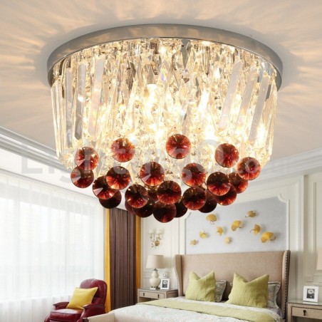 Lámparas de techo de cristal contemporáneas redondas y empotradas Lámparas de techo de cristal contemporáneas redondas y empotradas