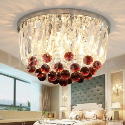 Lámparas de techo de cristal contemporáneas redondas y empotradas