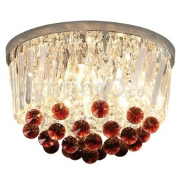 Lámparas de techo de cristal contemporáneas redondas y empotradas