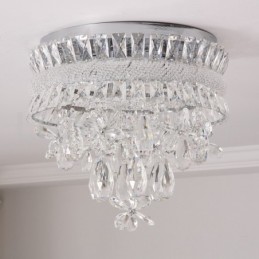 Lámparas de techo de cristal modernas y económicas de 40 cm con montaje empotrado redondo