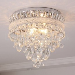 Lámparas de techo de cristal modernas y económicas de 40 cm con montaje empotrado redondo