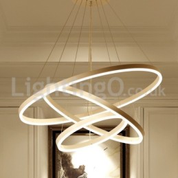 Lámpara colgante moderna de tres círculos con control remoto