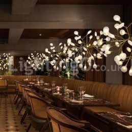 Lámpara de araña de luciérnagas posmoderna