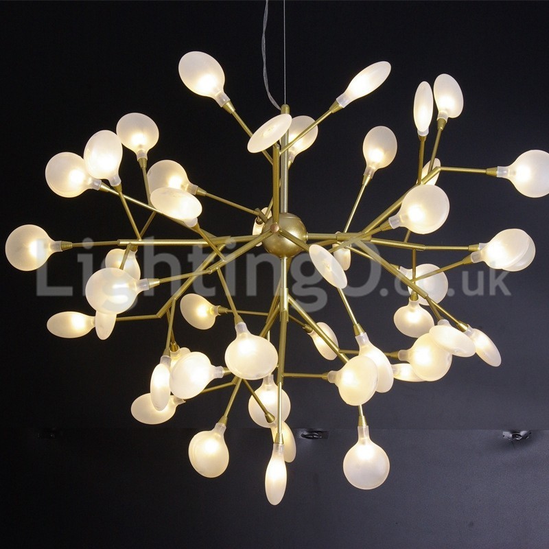 Lámpara de araña de luciérnagas posmoderna
