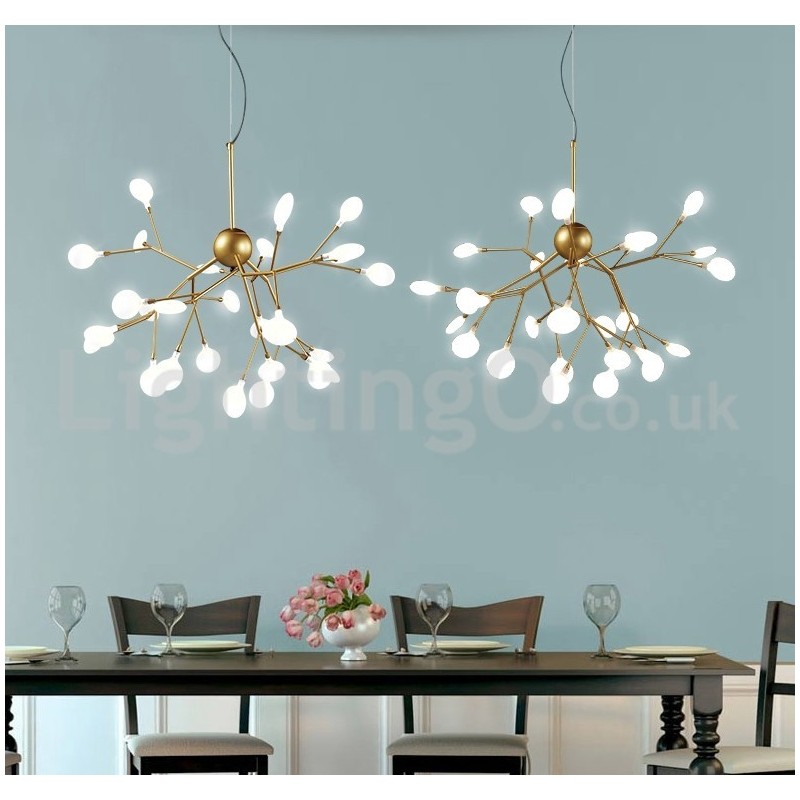 Lámpara de araña de luciérnagas posmoderna