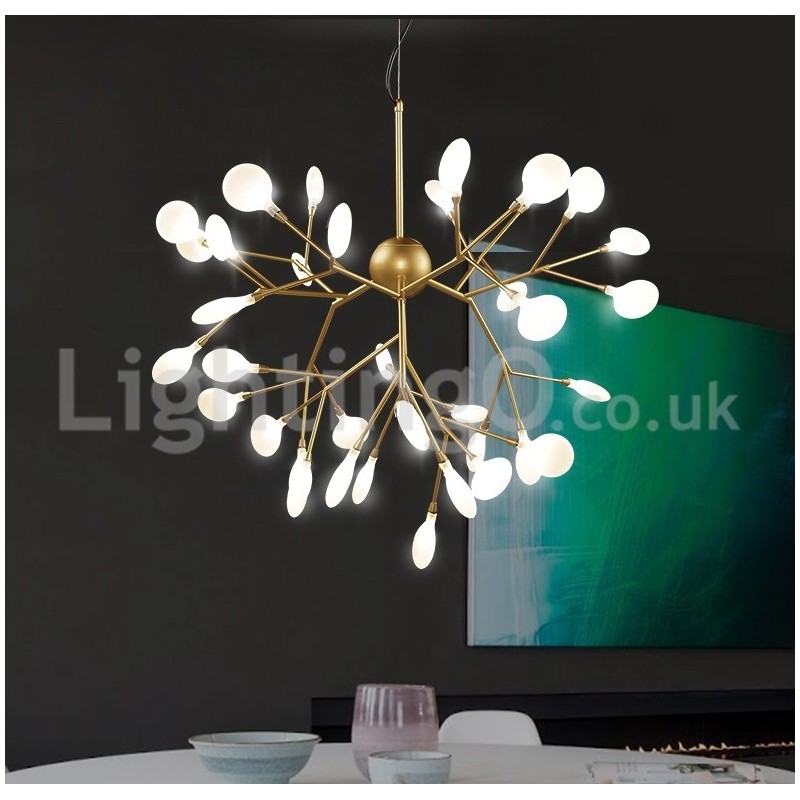 Lámpara de araña de luciérnagas posmoderna