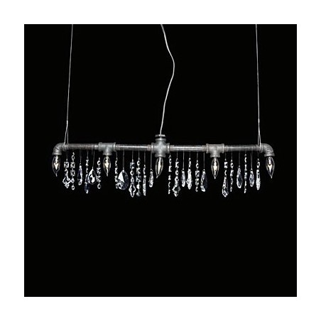 Lámpara de araña creativa de estilo norteamericano de 5 luces con diseño de tubería Lámpara de araña creativa de estilo norteamericano de 5 luces con diseño de tubería