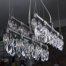 Lámpara de araña creativa de estilo norteamericano de 5 luces con diseño de tubería
