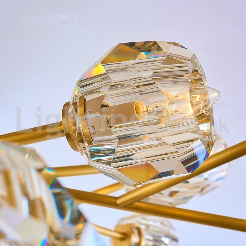 Lámpara de araña de cristal nórdica