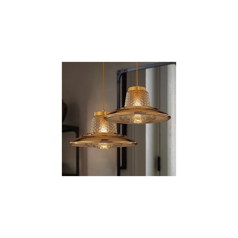 Lámpara colgante de metal moderna y contemporánea de estilo mini