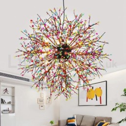 Lámpara de araña nórdica de diente de león de colores