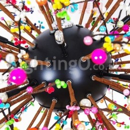 Lámpara de araña nórdica de diente de león de colores