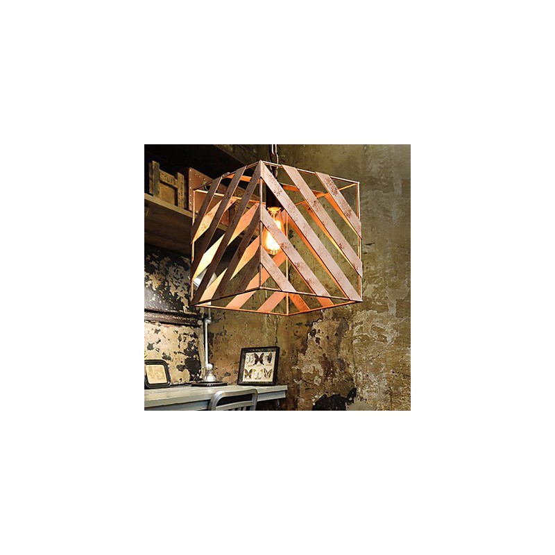 Lámpara de hierro retro moderna minimalista estilo industrial araña