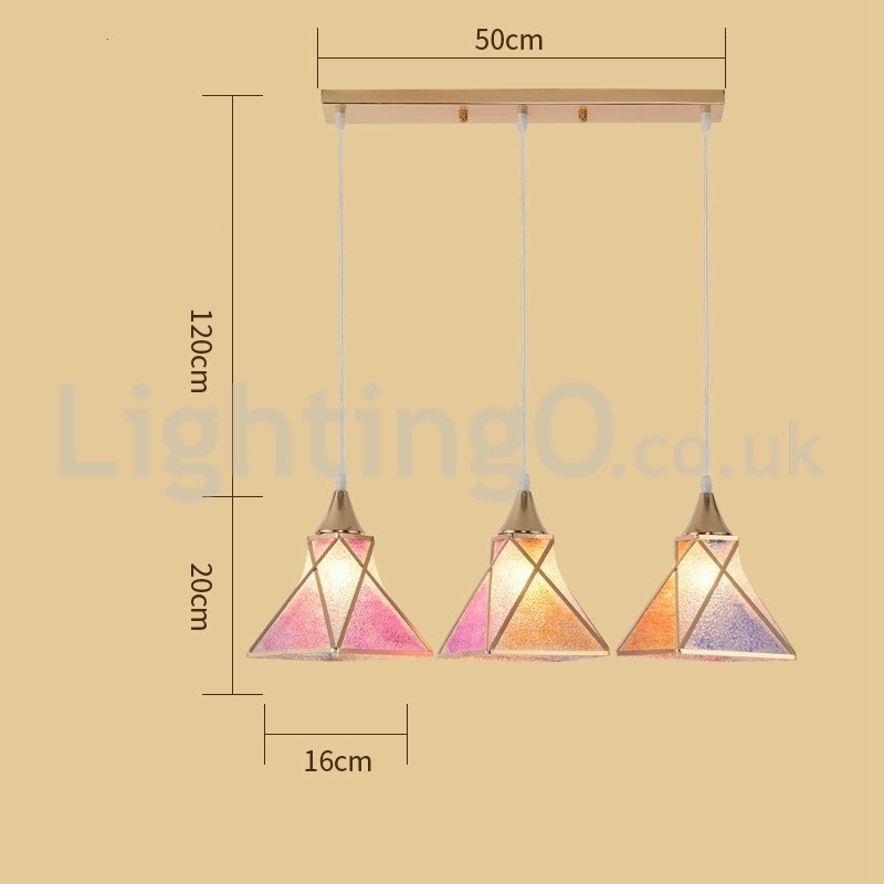 Lámpara colgante moderna económica de 1 luz y 3 luces