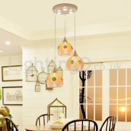 Lámpara colgante moderna económica de 1 luz y 3 luces