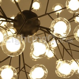 Lámpara de araña de cristal con burbujas moleculares posmodernas nórdicas