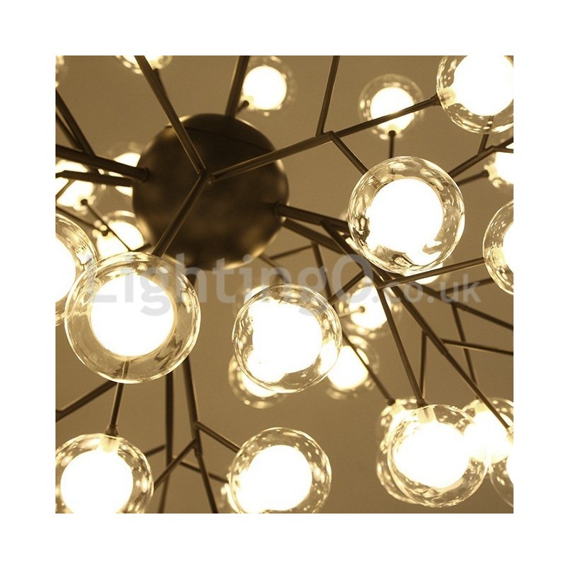 Lámpara de araña de cristal con burbujas moleculares posmodernas nórdicas