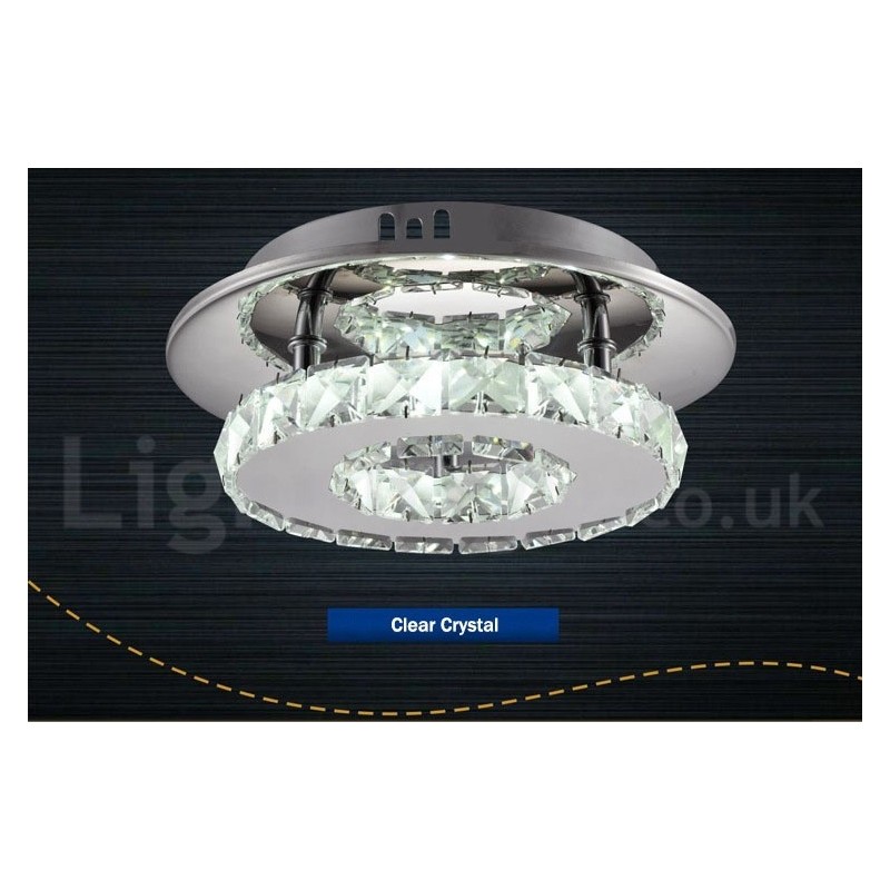 Lámparas de techo modernas de cristal redondas y regulables con control remoto.