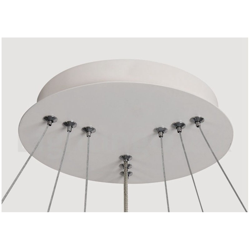 Lámpara colgante regulable Outside the Circles Light con control remoto y anillos de diseño moderno