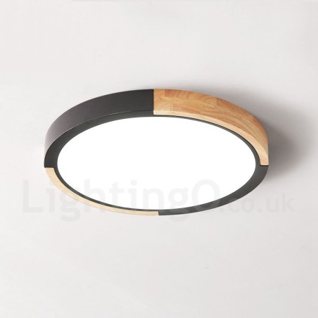 Lámpara de techo de madera redonda multicolor ultrafina con pantalla acrílica de madera maciza, estilo nórdico. Lámpara de techo de madera redonda multicolor ultrafina con pantalla acrílica de madera maciza, estilo nórdico.