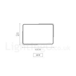 Lámpara de techo rectangular de madera multicolor ultrafina y regulable con pantalla acrílica, estilo nórdico.