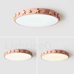 Lámpara de techo circular de madera multicolor ultrafina y regulable con pantalla acrílica, estilo nórdico.