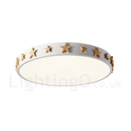 Lámpara de techo circular de madera multicolor ultrafina y regulable con pantalla acrílica, estilo nórdico.