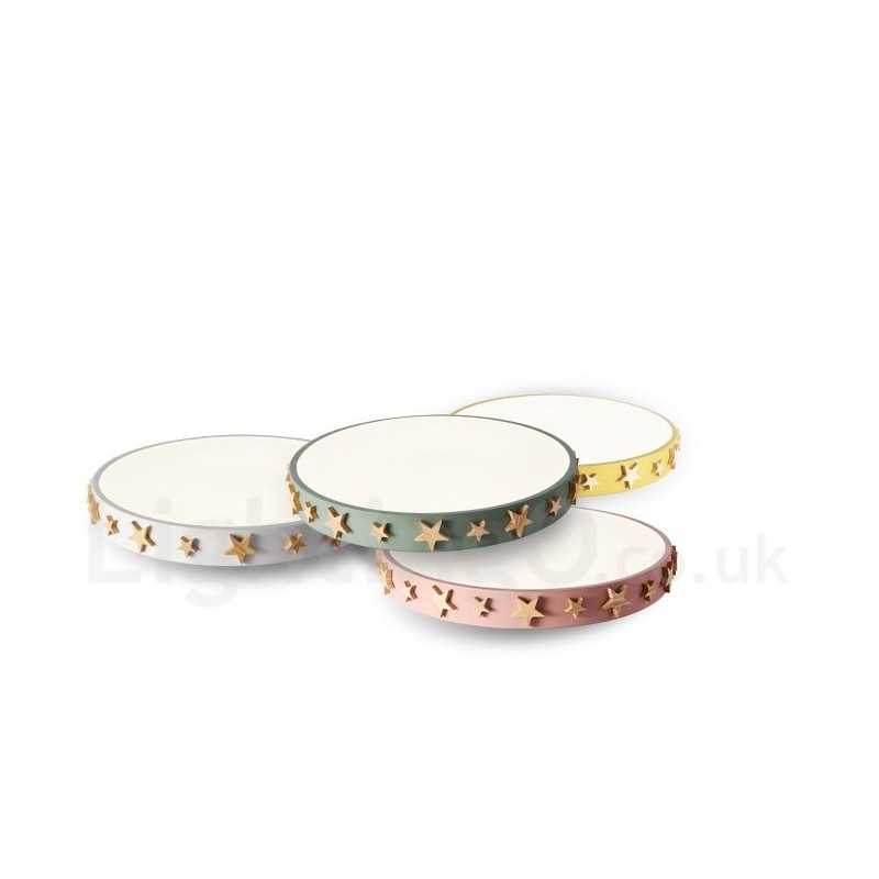 Lámpara de techo circular de madera multicolor ultrafina y regulable con pantalla acrílica, estilo nórdico.