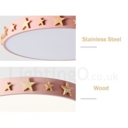 Lámpara de techo circular de madera multicolor ultrafina y regulable con pantalla acrílica, estilo nórdico.