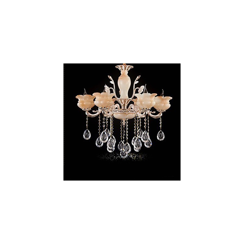 Lámpara colgante de cristal de jade estilo vela