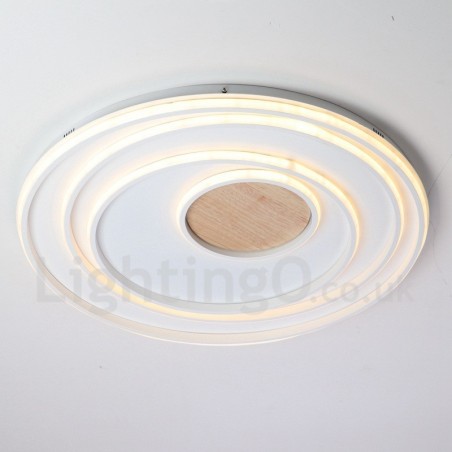 Lámpara de techo ultrafina de madera con anillos blancos regulables, también se puede usar como luz de pared. Lámpara de techo ultrafina de madera con anillos blancos regulables, también se puede usar como luz de pared.