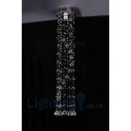 Lámpara de techo empotrada redonda de cristal K9 moderna y económica de 1 luz