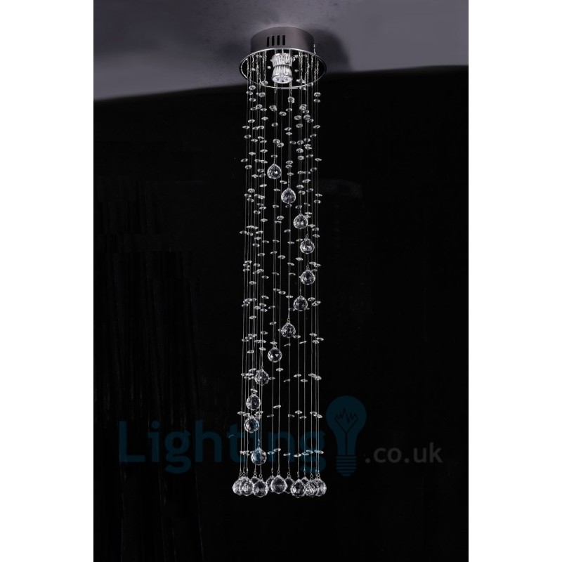 Lámpara de techo empotrada redonda de cristal K9 moderna y económica de 1 luz