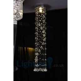 Lámpara de techo empotrada redonda de cristal K9 moderna y económica de 1 luz