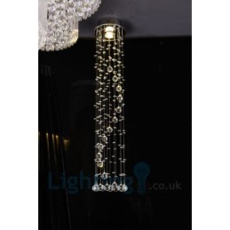 Lámpara de techo empotrada redonda de cristal K9 moderna y económica de 1 luz