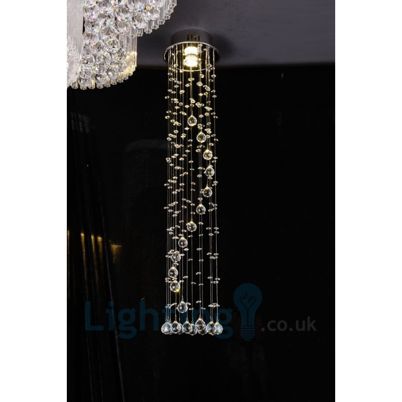 Lámpara de techo empotrada redonda de cristal K9 moderna y económica de 1 luz