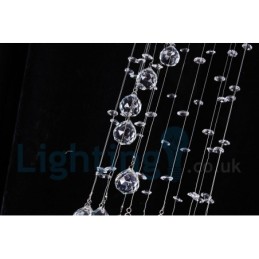 Lámpara de techo empotrada redonda de cristal K9 moderna y económica de 1 luz