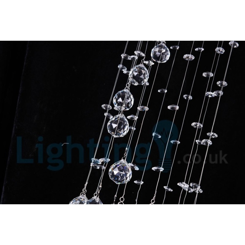 Lámpara de techo empotrada redonda de cristal K9 moderna y económica de 1 luz